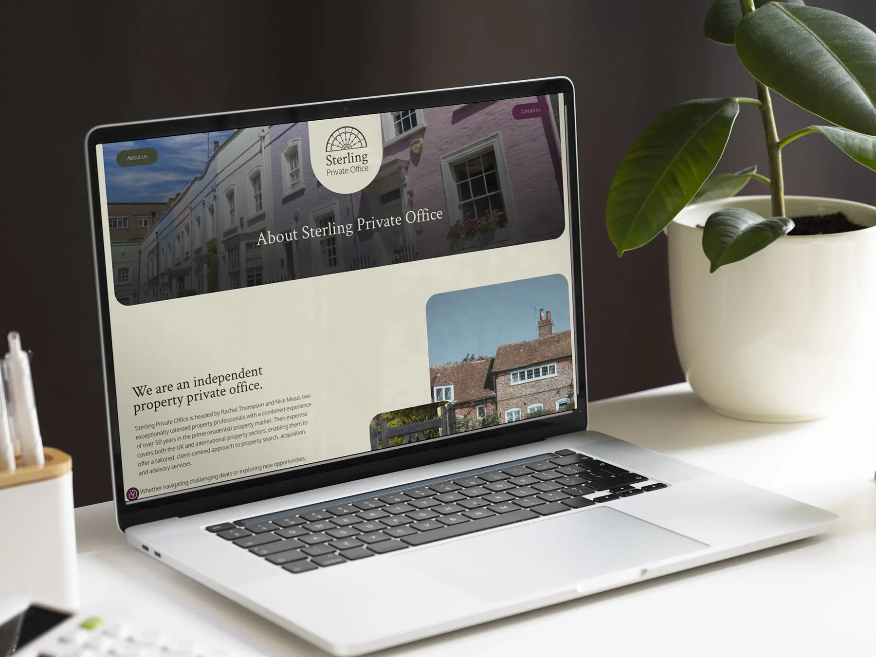 Sterling Private Office website on laptop