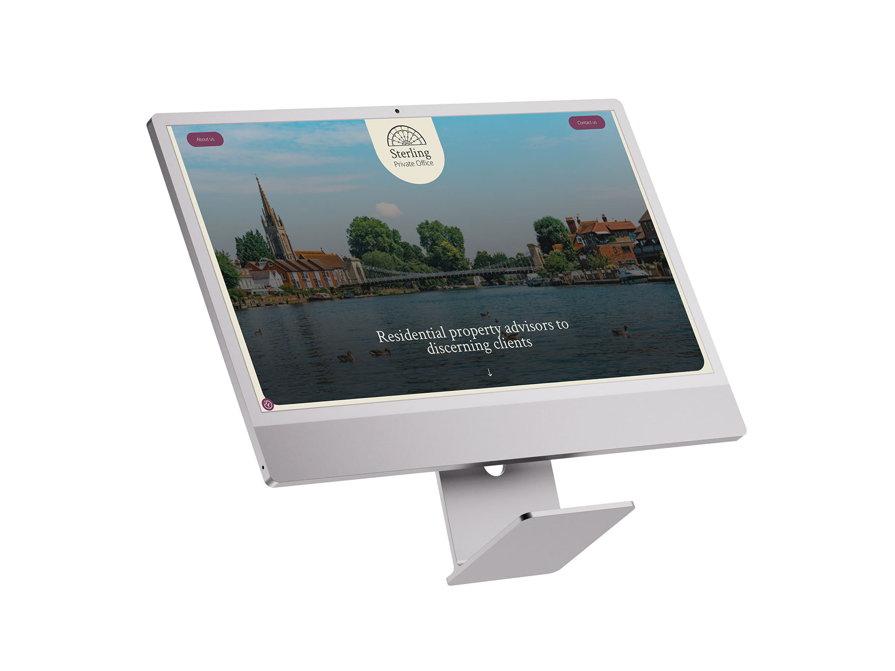 Sterling Private Office website on large monitor