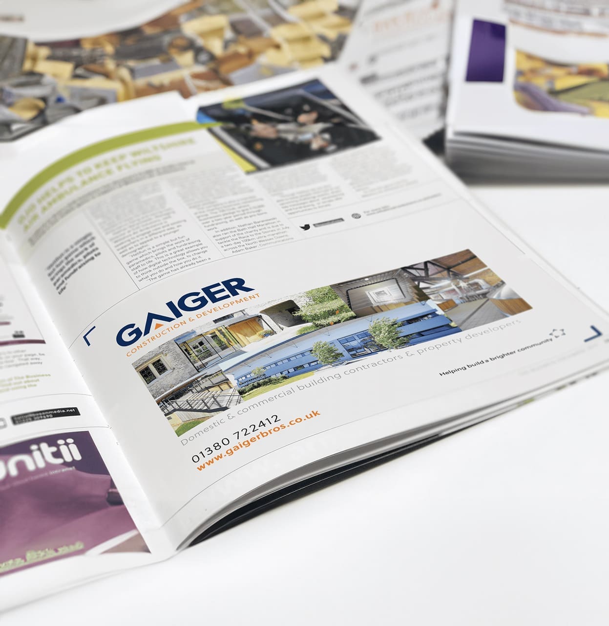 Gaiger Bros advert in print