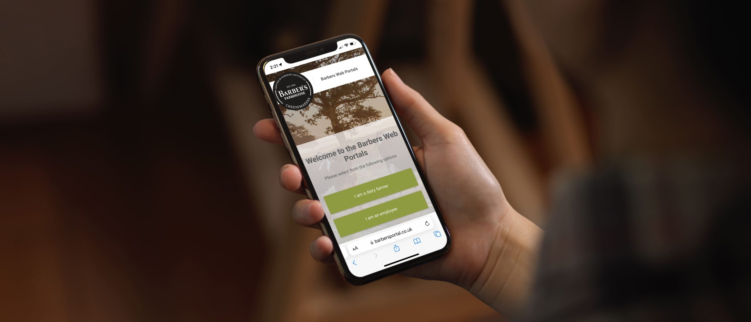 Barbers suppliers portal on mobile