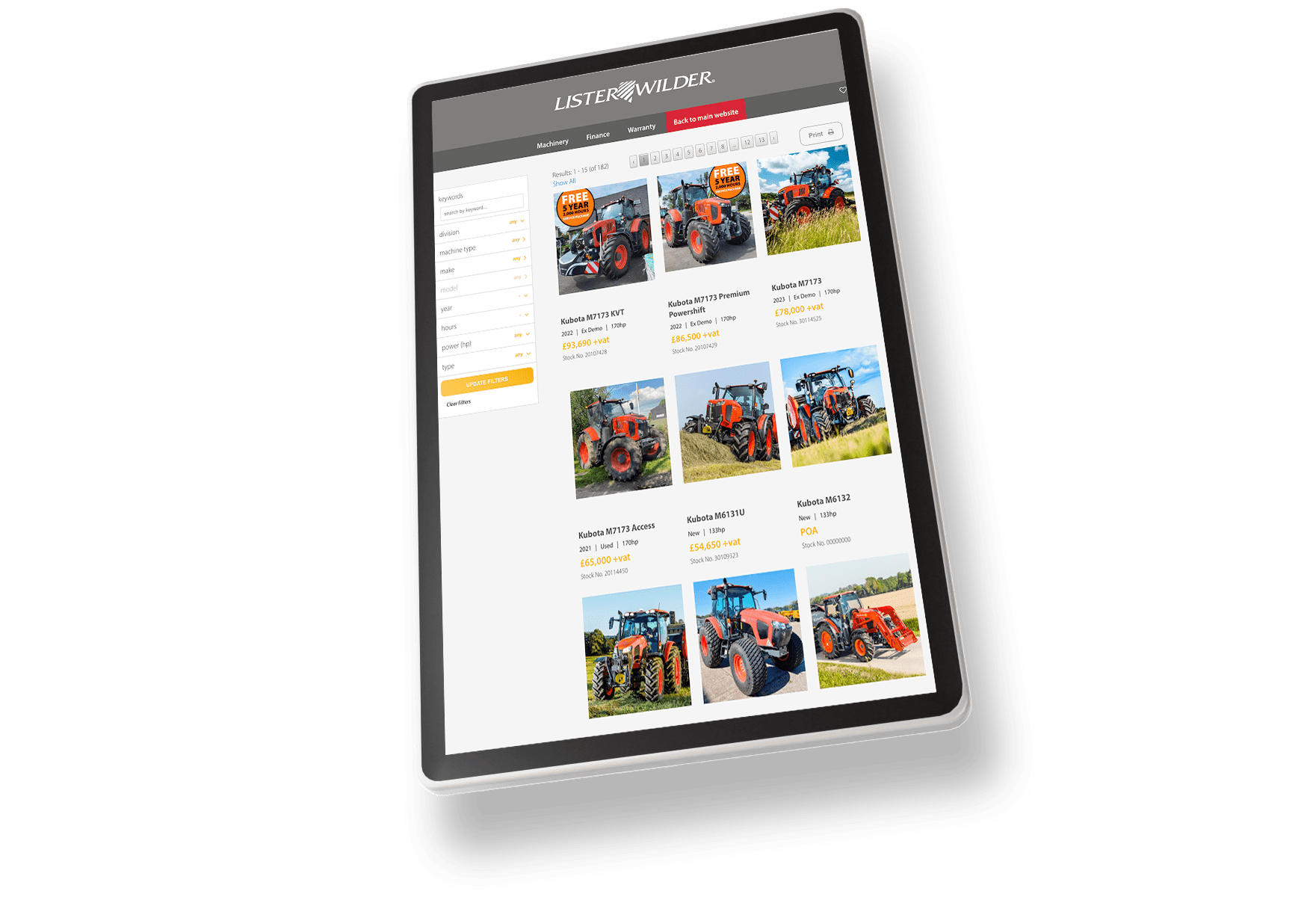 Lister Wilder website