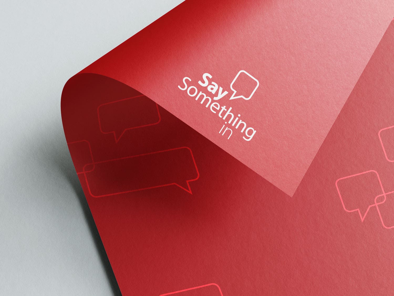 SaySomethingin print