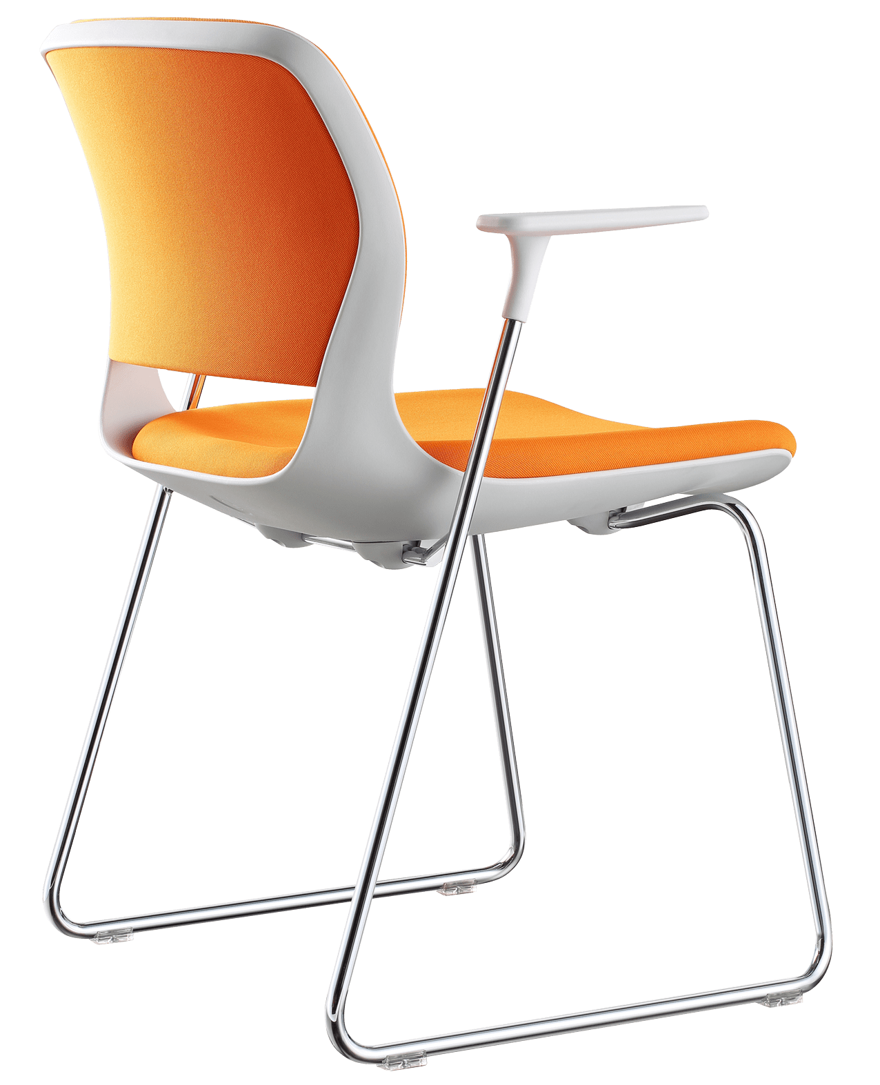 orange and white office desk chair