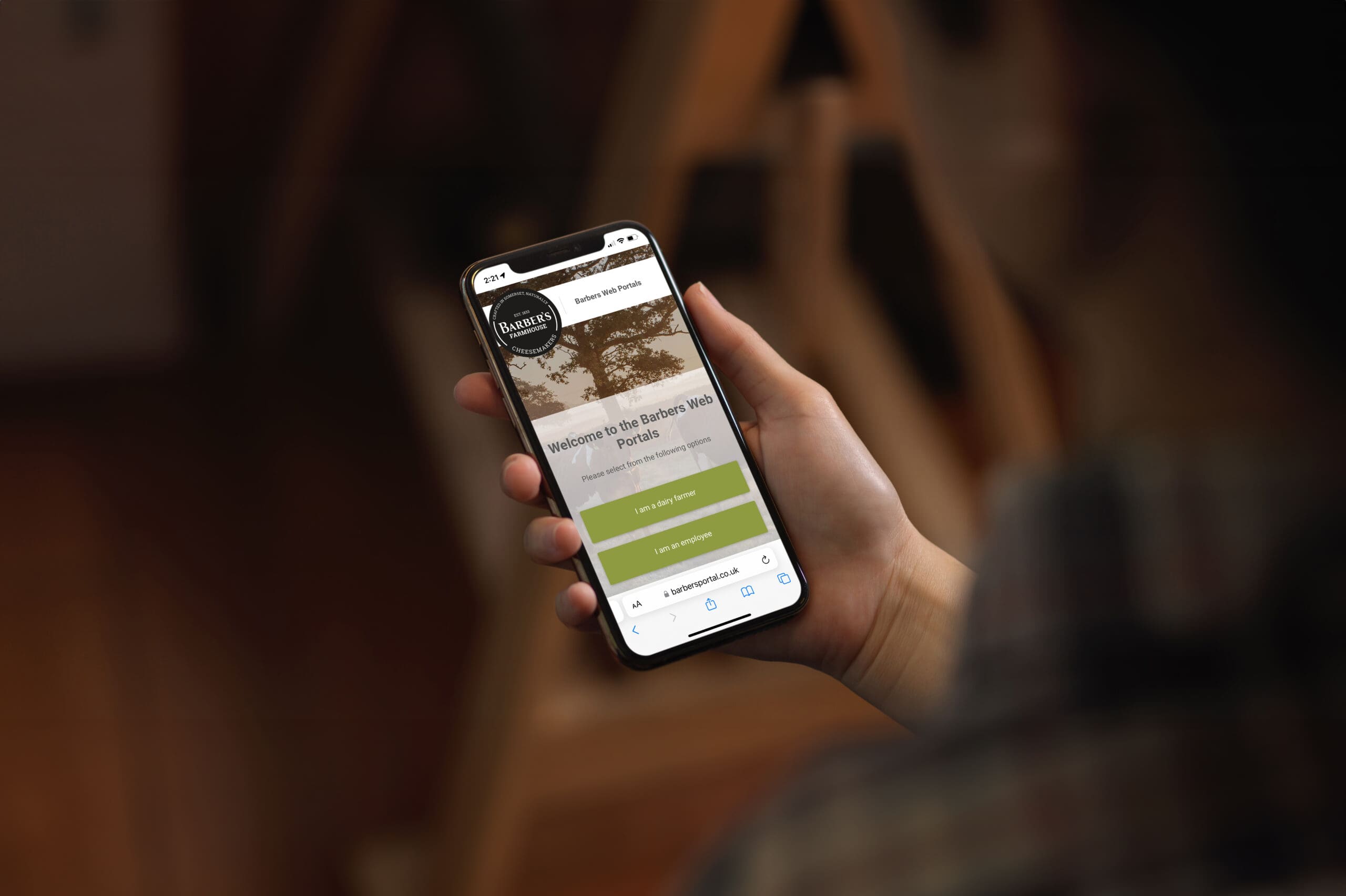 Barbers website portal application