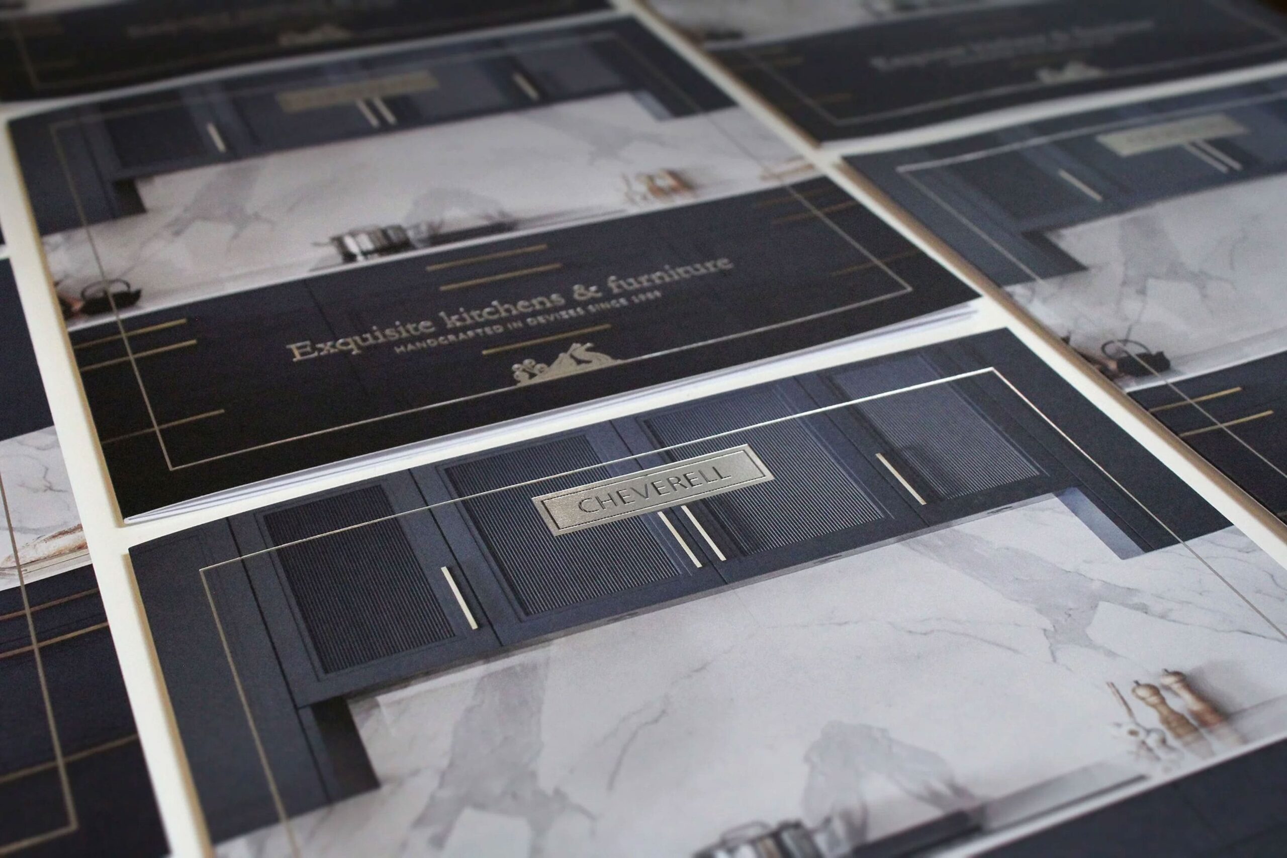 Cheverell brochures laid out on table