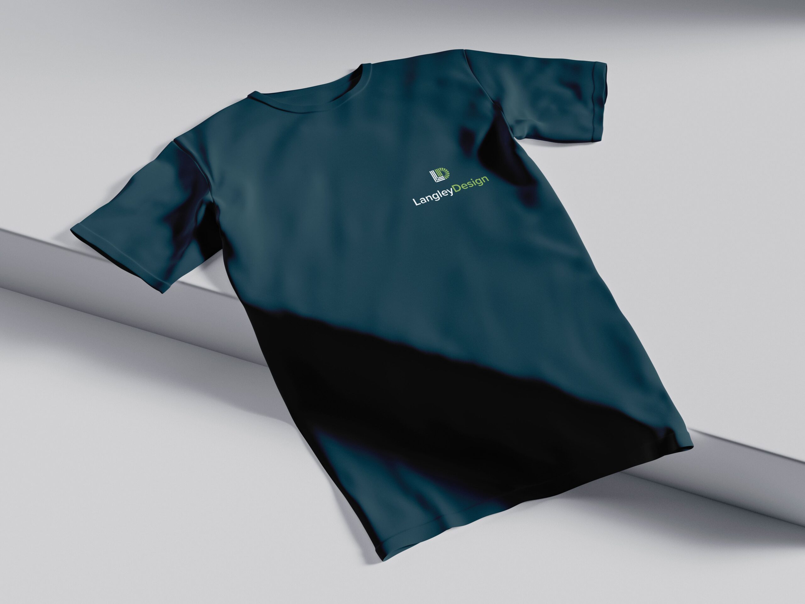 Langley Design logo on t-shirt
