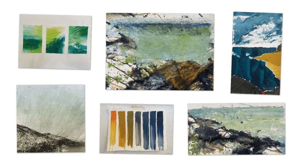 selection of paintings by Becky