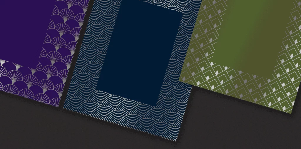 patterns on paper coloured