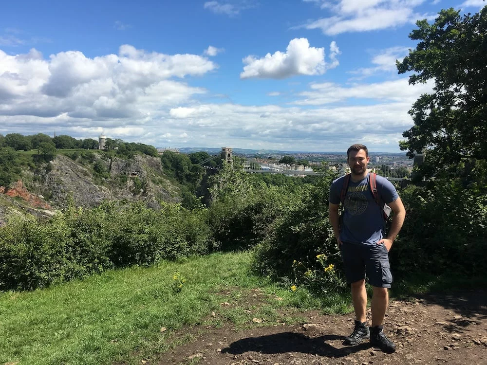 Tom walking in Bristol