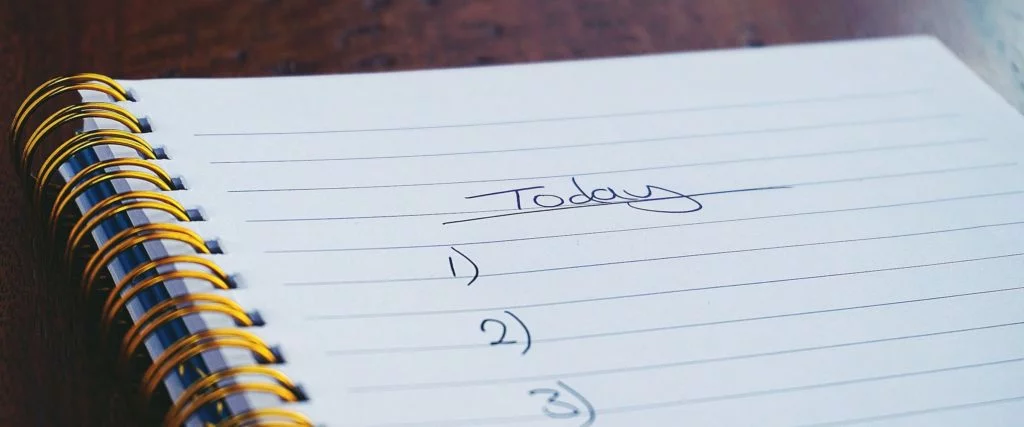 notepad with a to do list