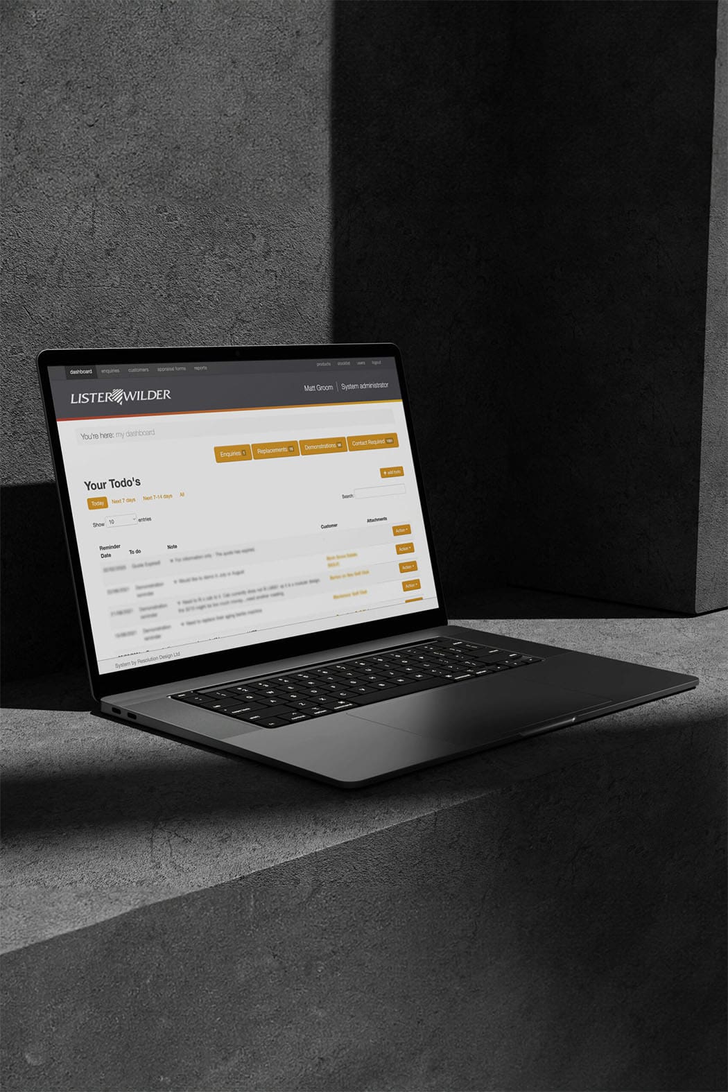 Lister Wilder website portal application