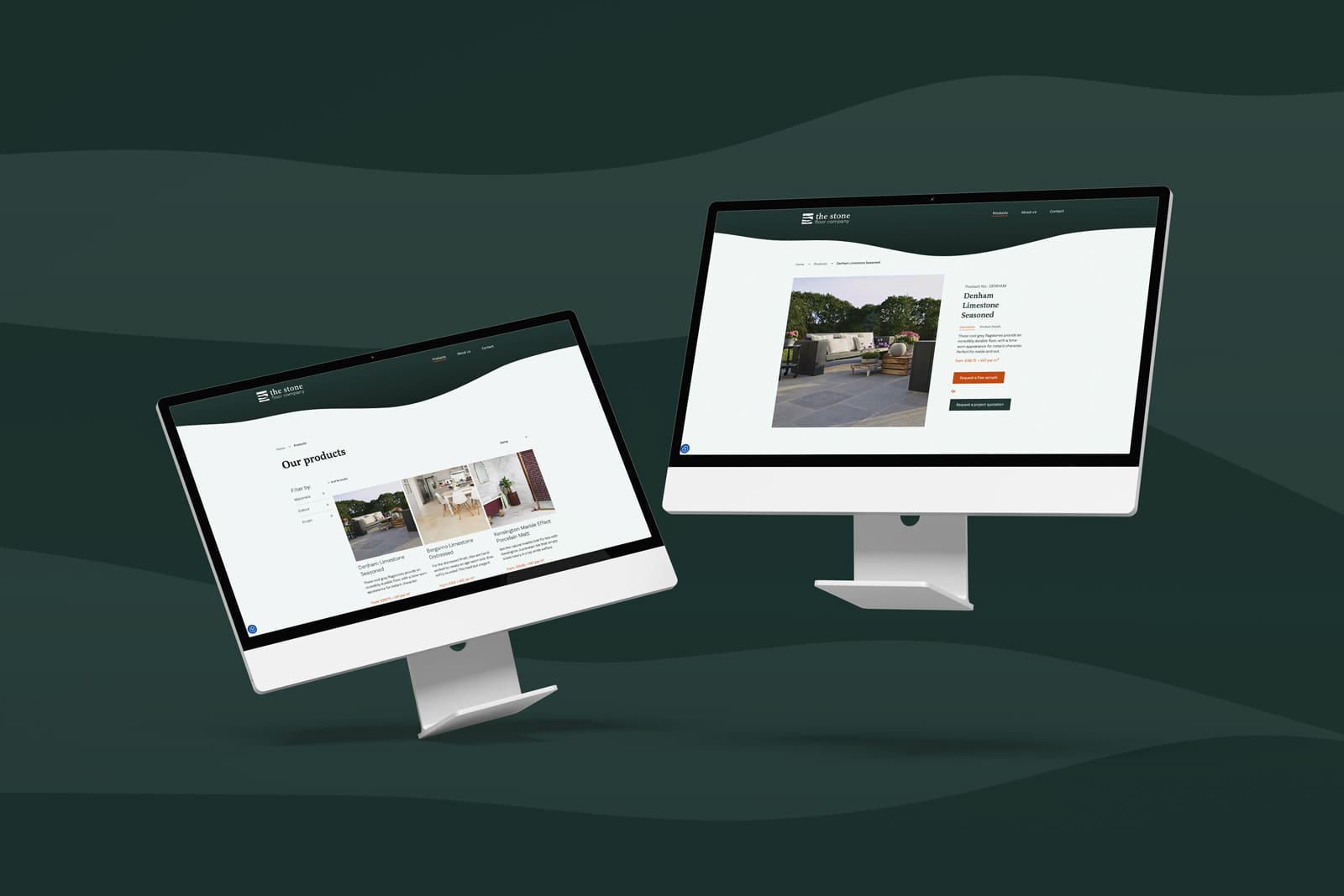 Stone floor design mockup