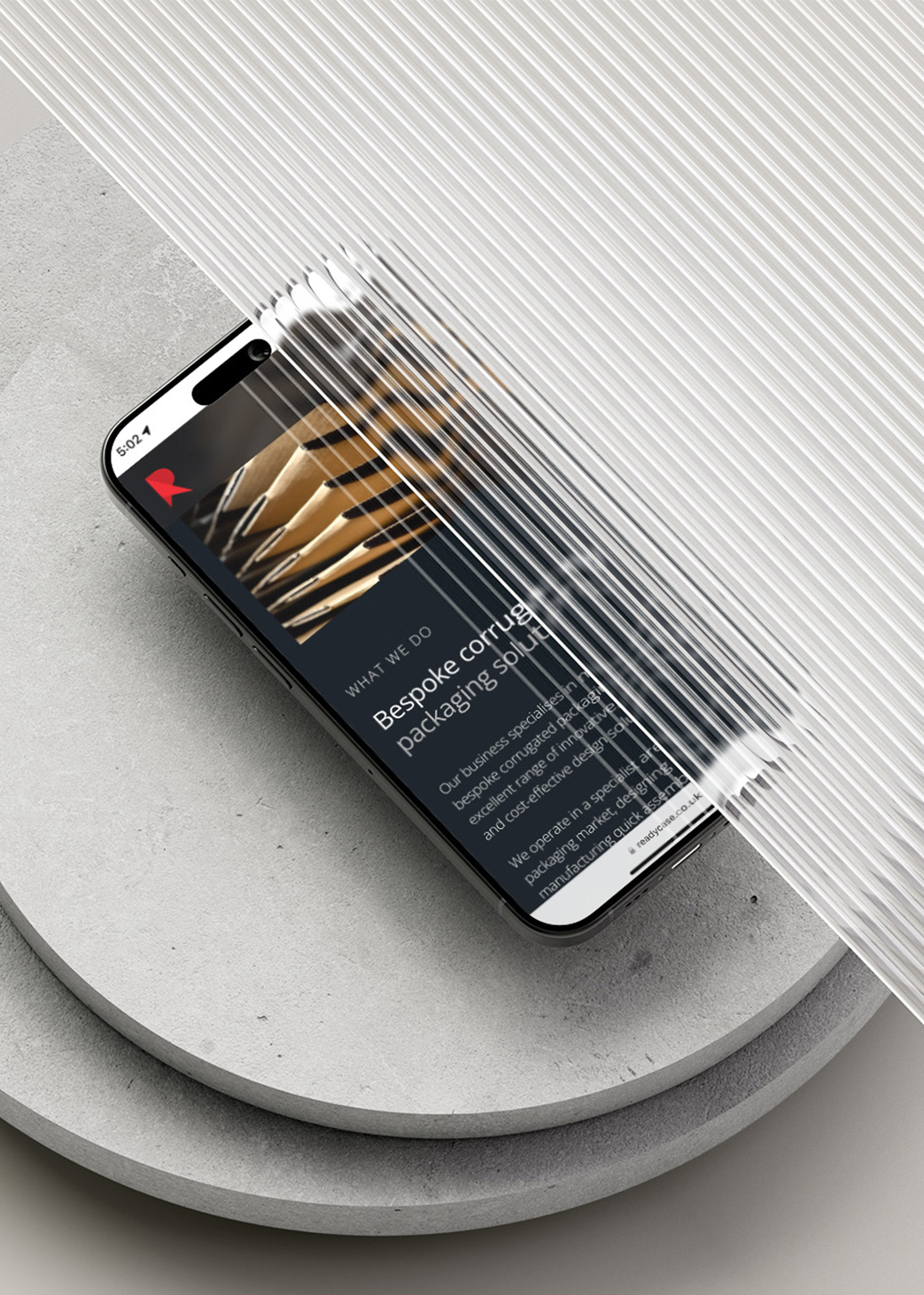 website on mobile phone