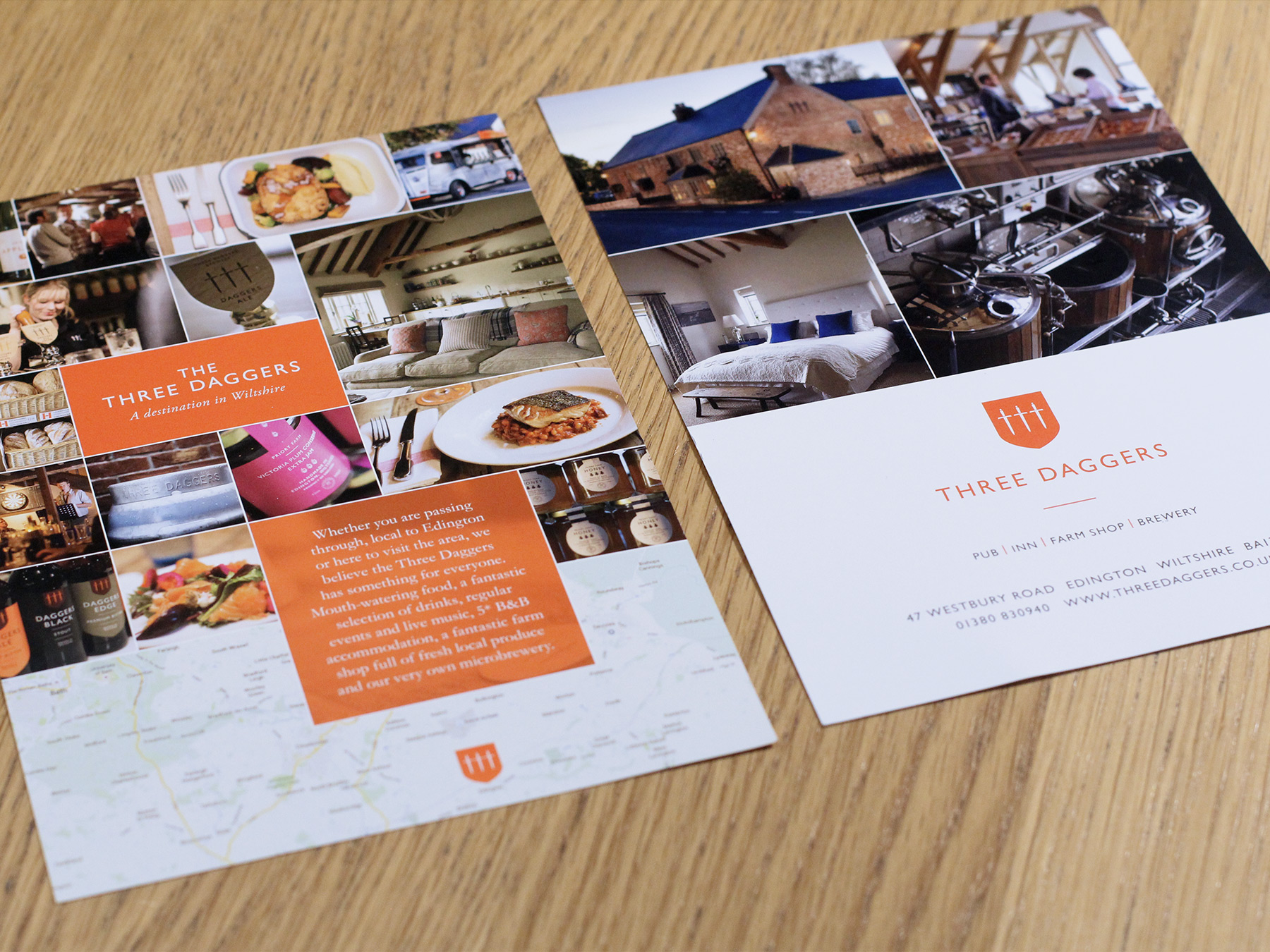 Three daggers printed materials