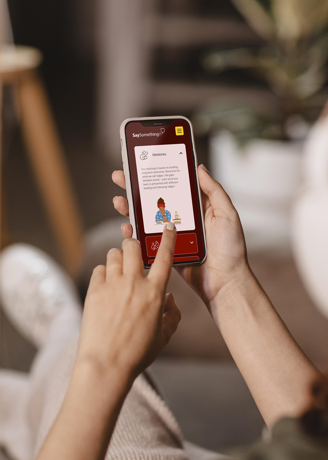 SaySomethingin website on mobile