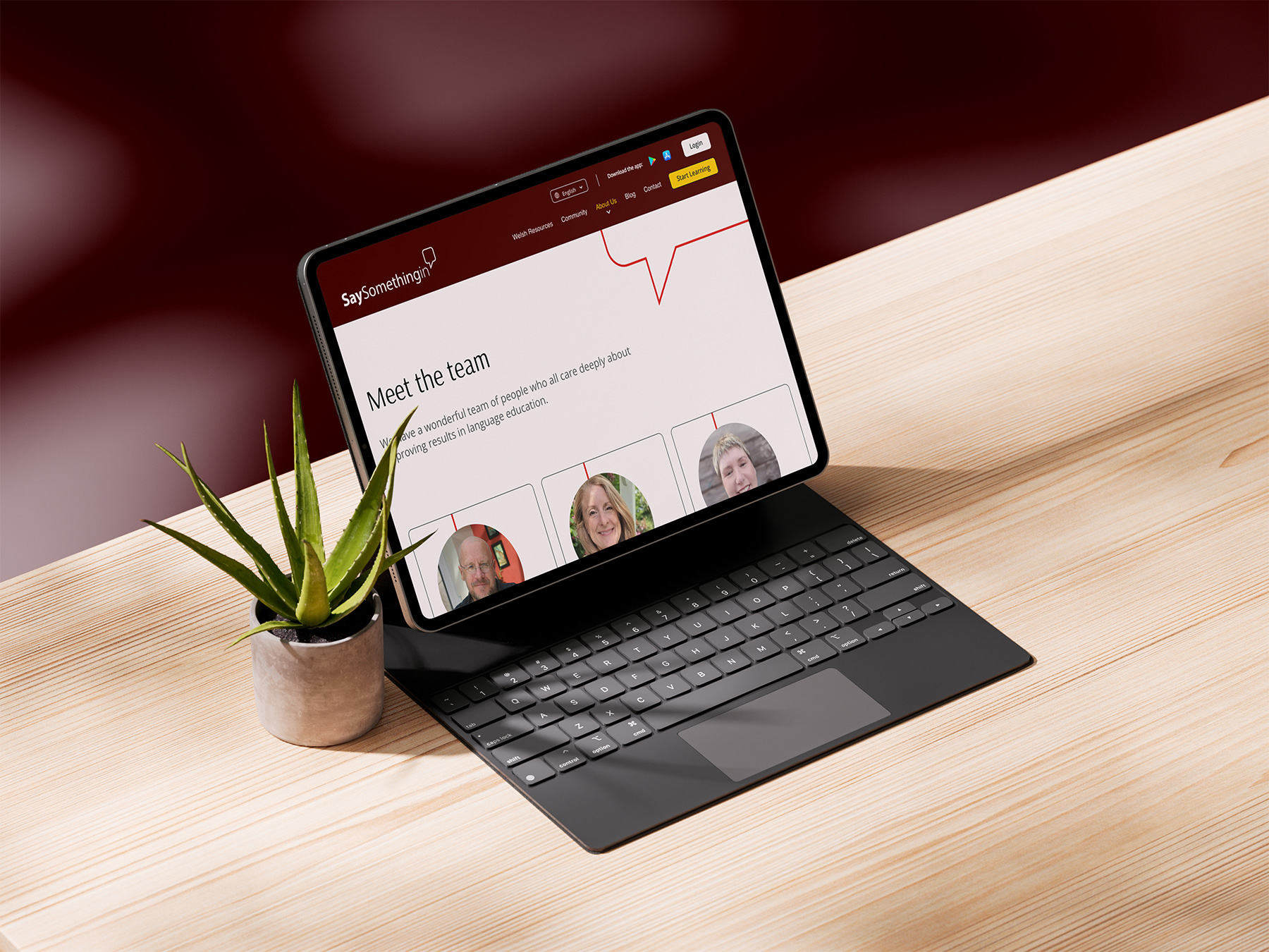 Saysomethingin website on laptop