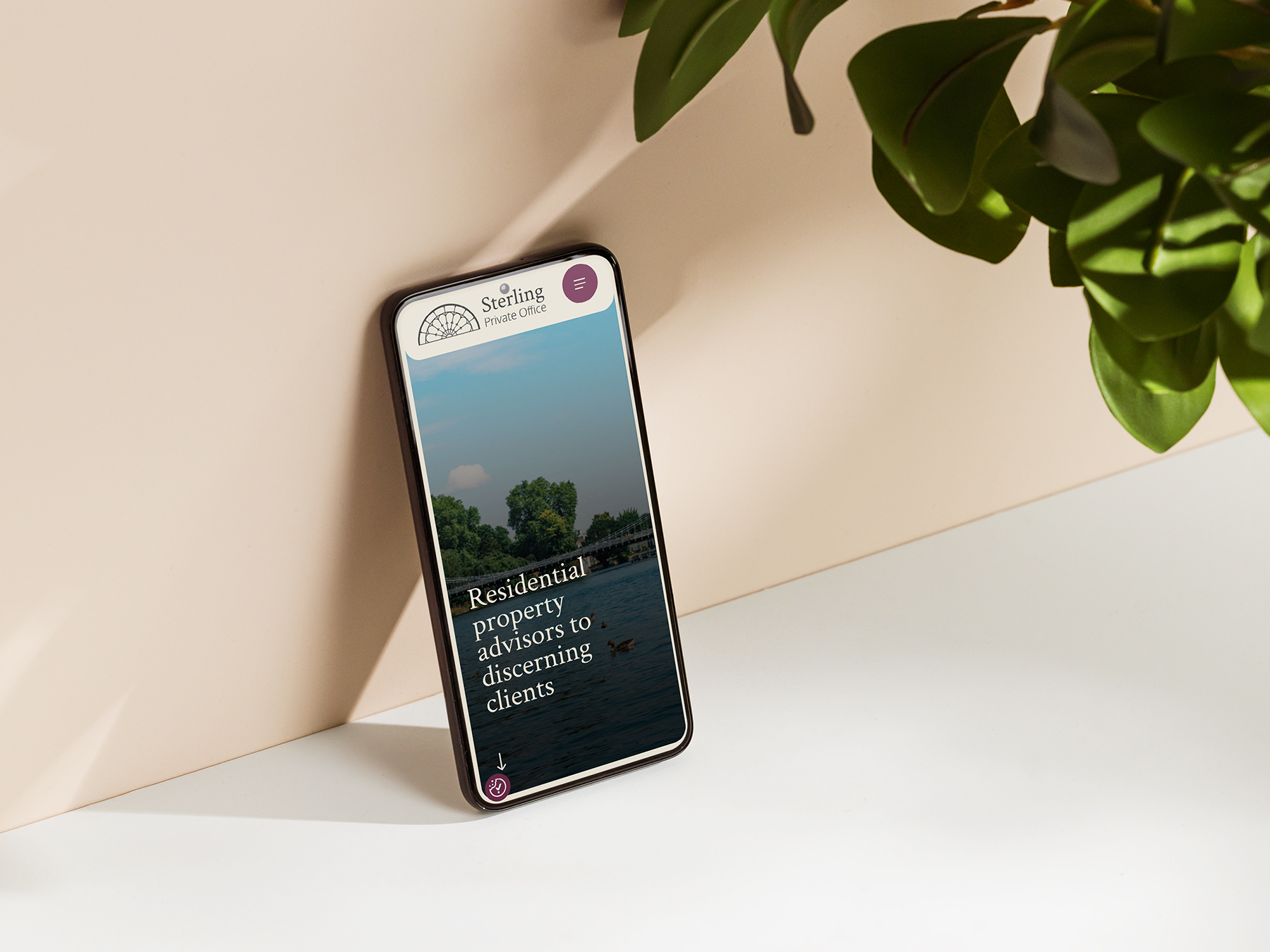 Sterling Private Office website on mobile